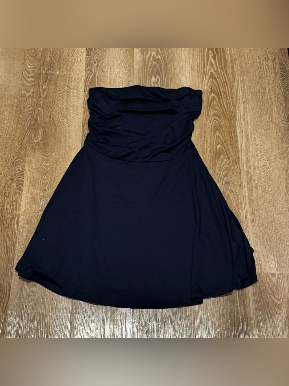 Strapless Navy Tube Dress - Women's Casual Summer Dress